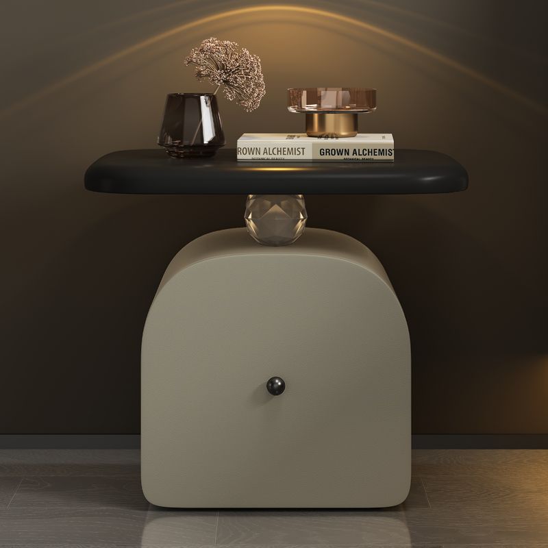 Nordic Wood Acrylic 1-Drawer Nightstand