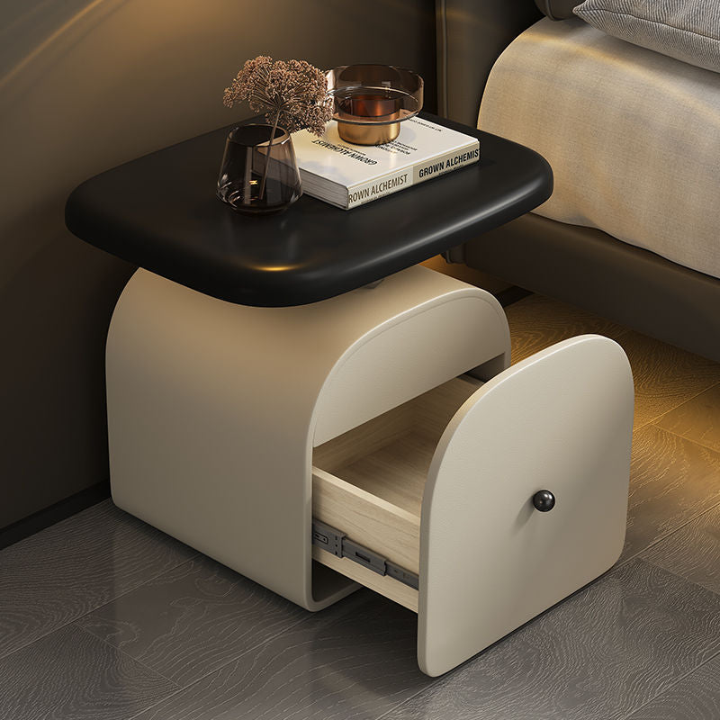 Nordic Wood Acrylic 1-Drawer Nightstand