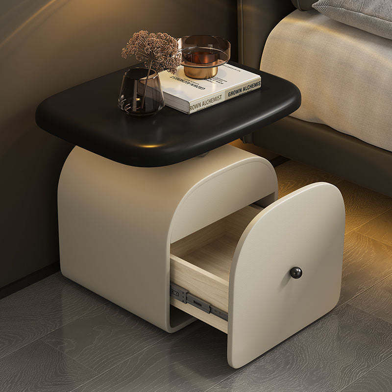 Nordic Wood Acrylic 1-Drawer Nightstand
