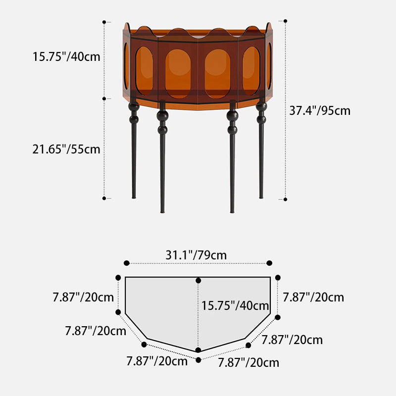Vintage Acrylic Entryway Table