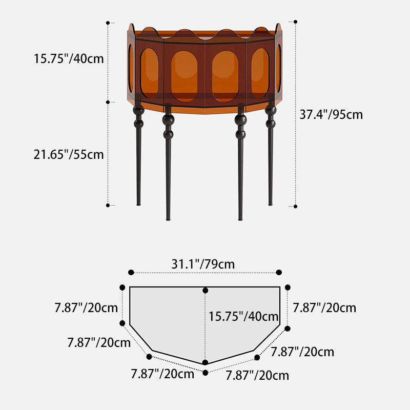 Vintage Acrylic Entryway Table