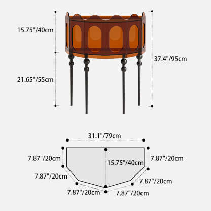Vintage Acrylic Entryway Table
