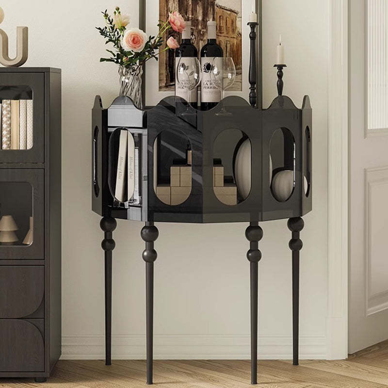 Vintage Acrylic Entryway Table — Black