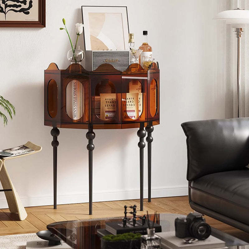 Vintage Acrylic Entryway Table — Amber