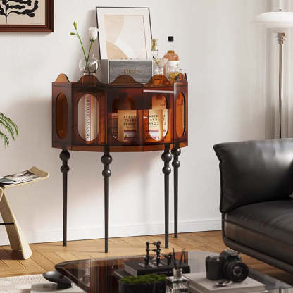 Vintage Acrylic Entryway Table — Amber
