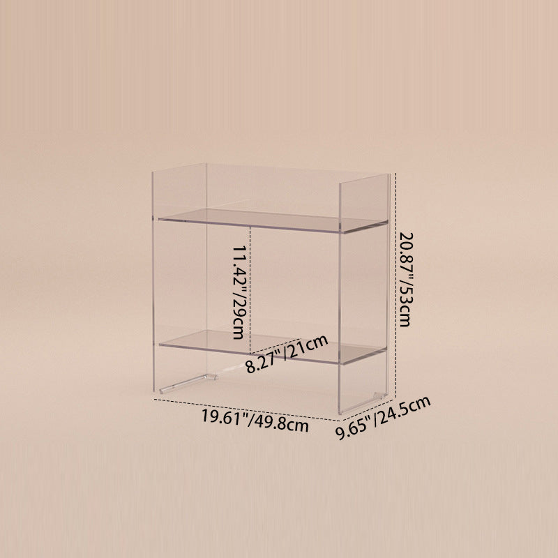 Minimalist Side Table 2/3-Tier — Transparent