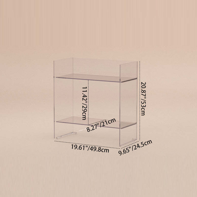 Minimalist Side Table 2/3-Tier — Transparent