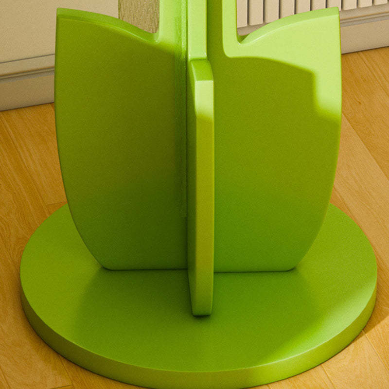 Contemporary Plank Floral Side Table