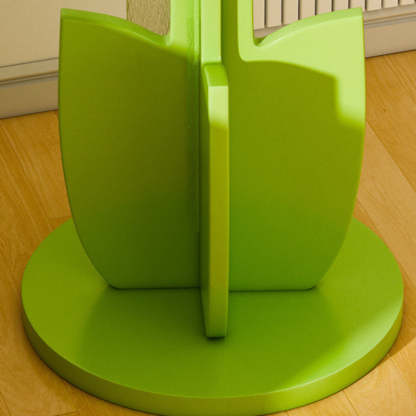Contemporary Plank Floral Side Table