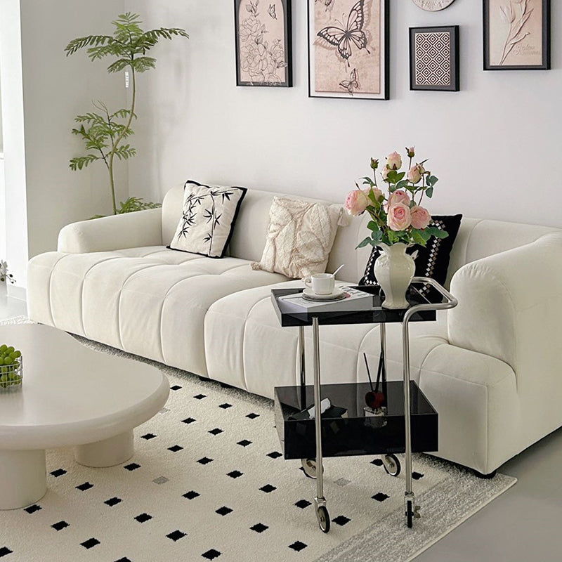 Minimalist Acrylic Metal 2-Tier Side Table