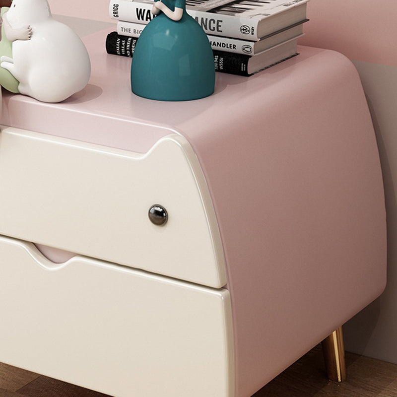 Contemporary Microfiber Leather 2-Drawer Footstool
