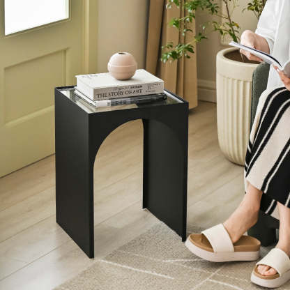 Minimalist Iron Acrylic Arch Side Table
