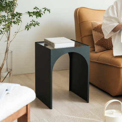 Minimalist Iron Acrylic Arch Side Table