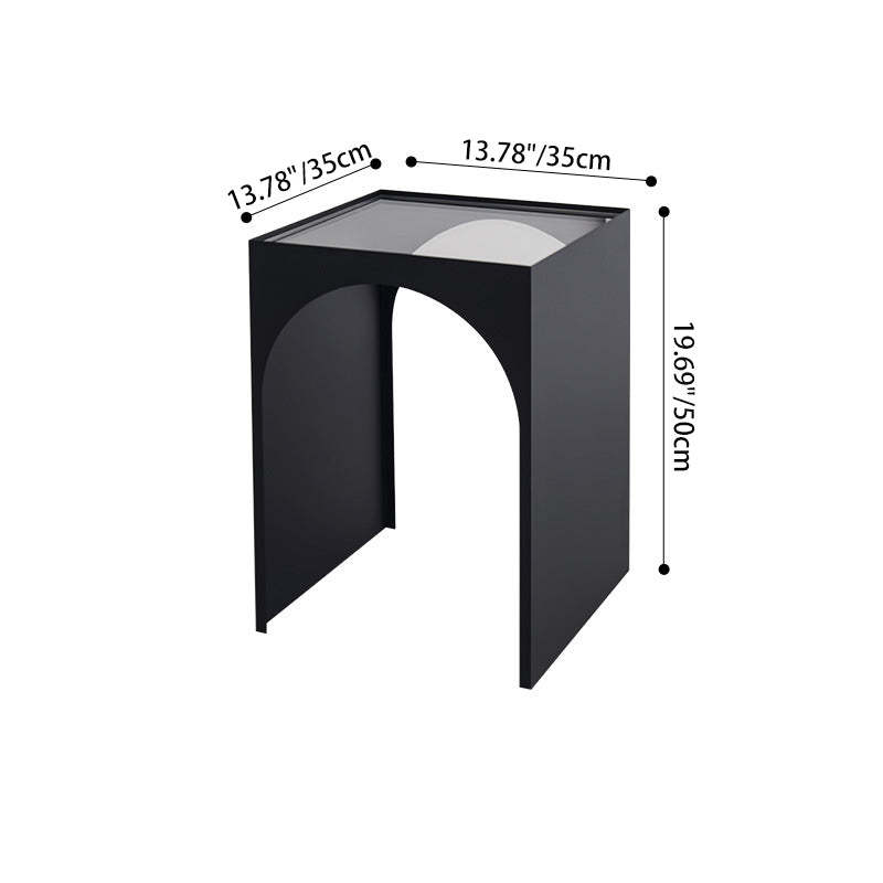 Minimalist Iron Acrylic Arch Side Table