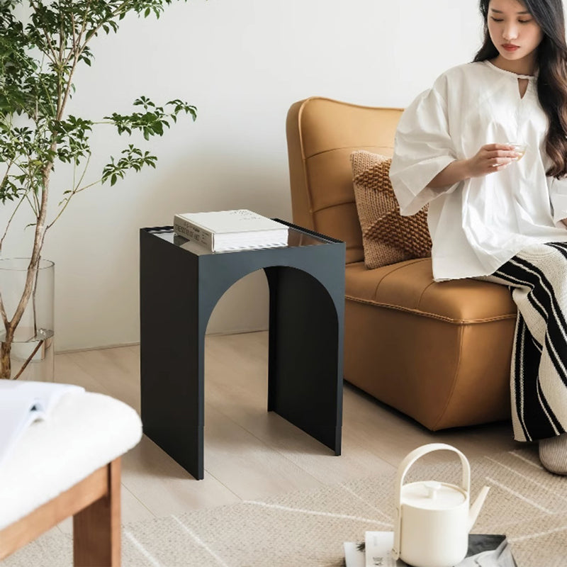 Minimalist Iron Acrylic Arch Side Table