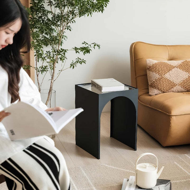 Minimalist Iron Acrylic Arch Side Table