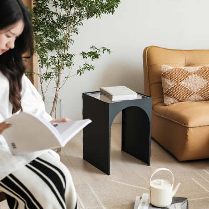 Minimalist Iron Acrylic Arch Side Table