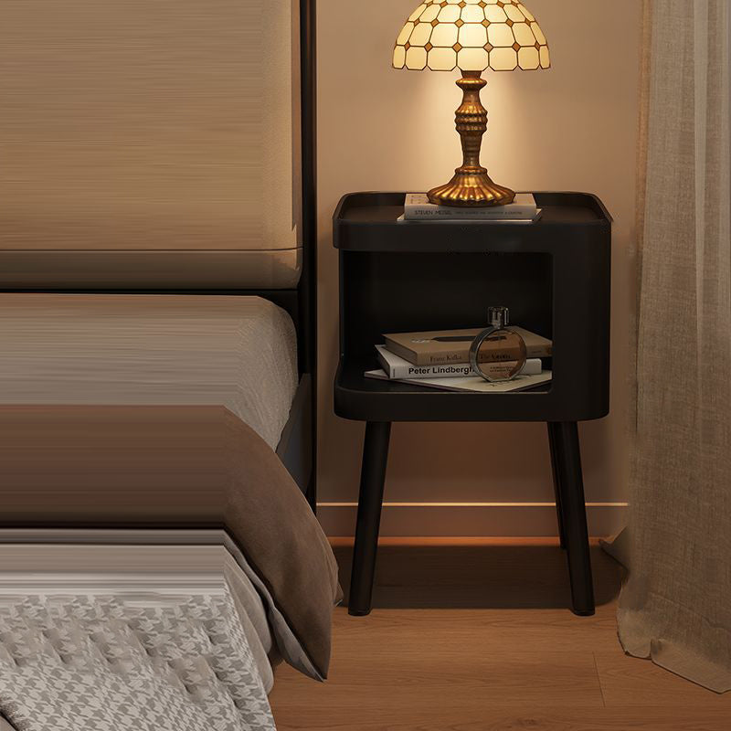 Minimalist Carbon Steel 2-Tier Nightstand