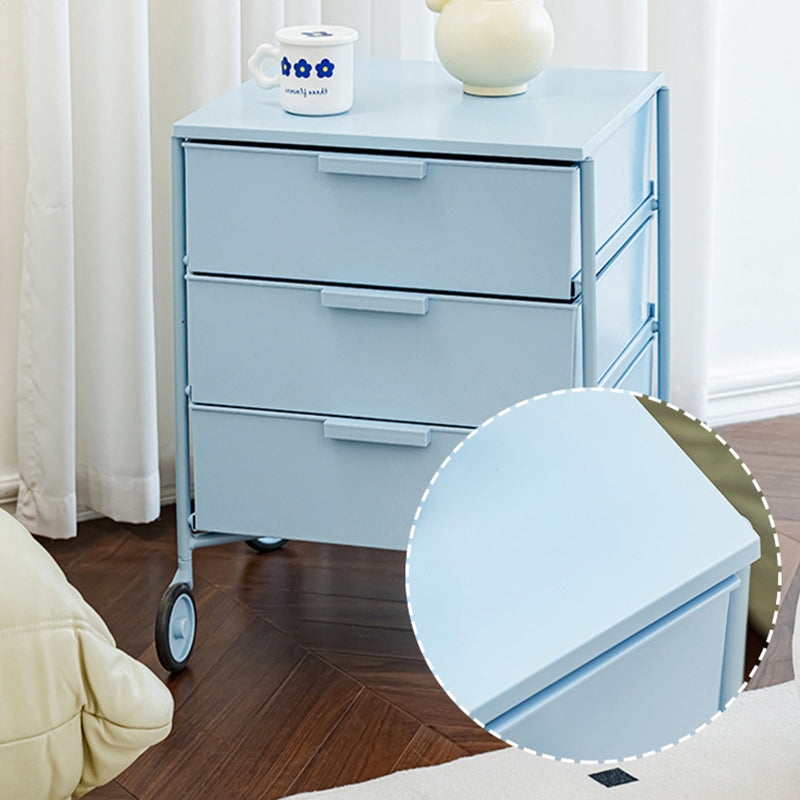Nordic Iron 3-Drawer Movable Side Table