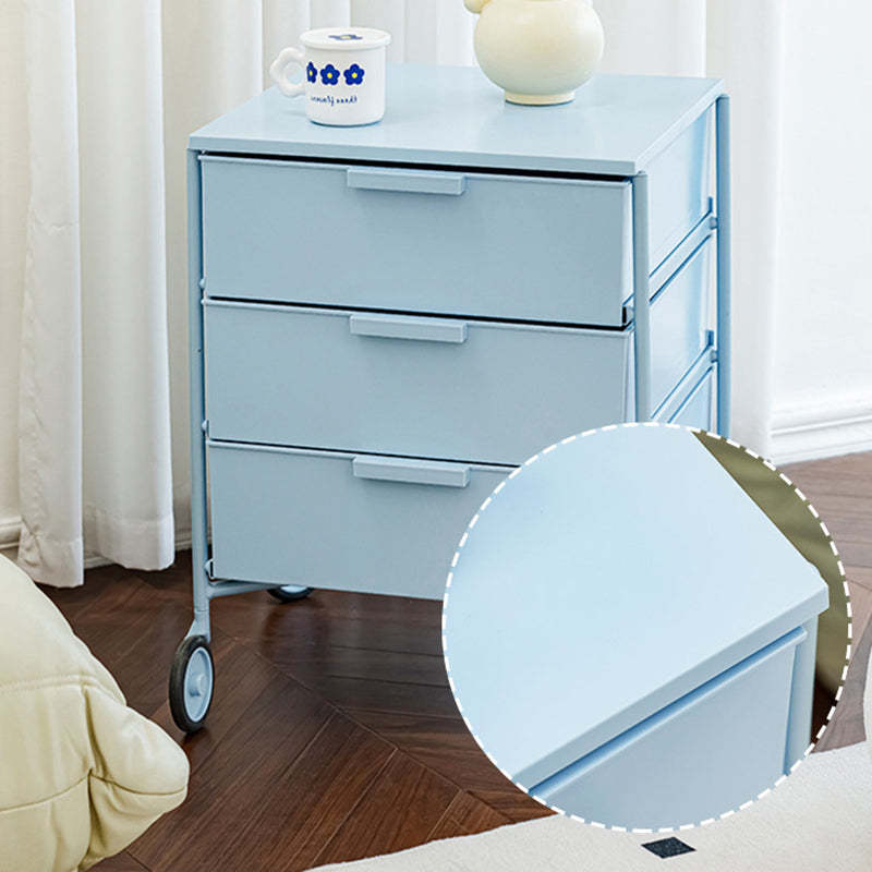Nordic Iron 3-Drawer Movable Side Table