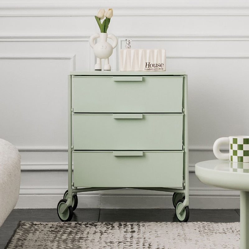 Nordic Iron 3-Drawer Movable Side Table