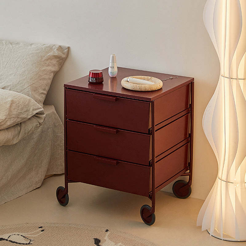 Nordic Iron 3-Drawer Movable Side Table