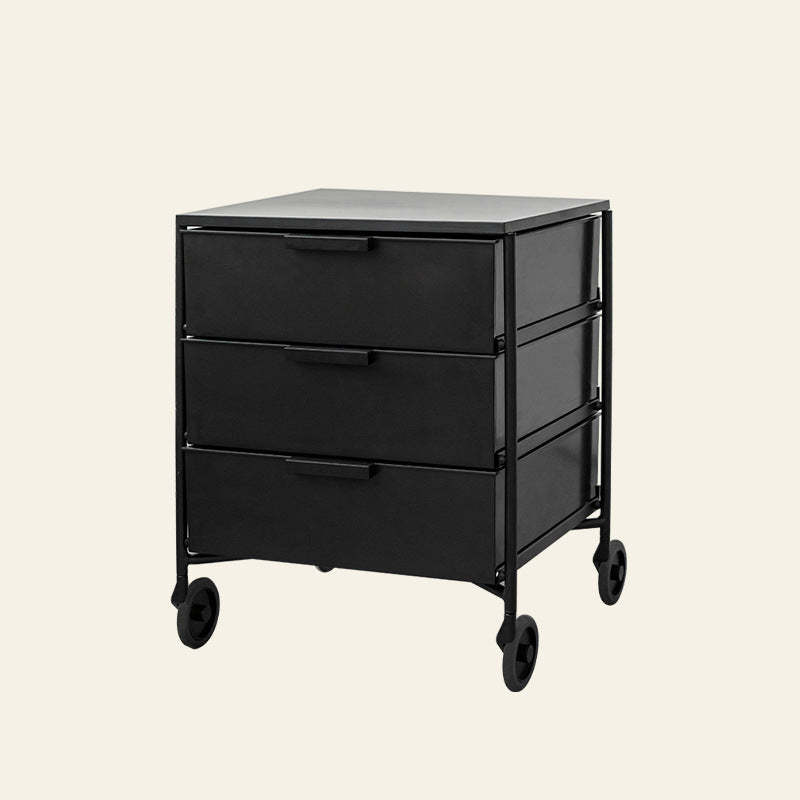 Nordic Iron 3-Drawer Movable Side Table