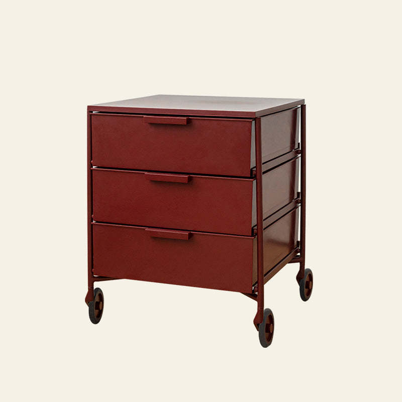 Nordic Iron 3-Drawer Movable Side Table