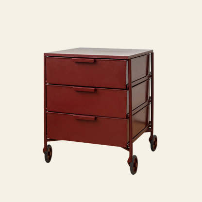 Nordic Iron 3-Drawer Movable Side Table