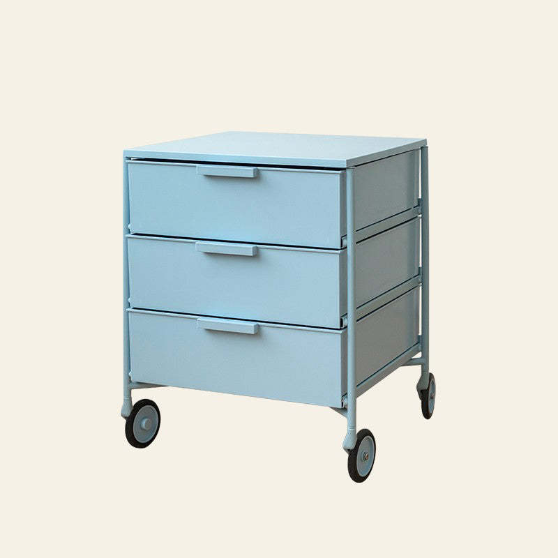 Nordic Iron 3-Drawer Movable Side Table
