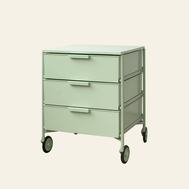 Nordic Iron 3-Drawer Movable Side Table