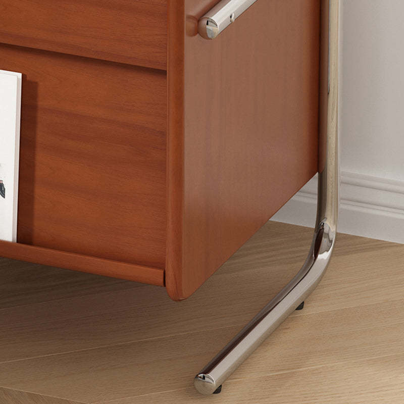 Vintage Wood 2-Drawer Nightstand