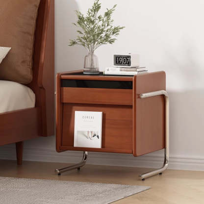 Vintage Wood 2-Drawer Nightstand