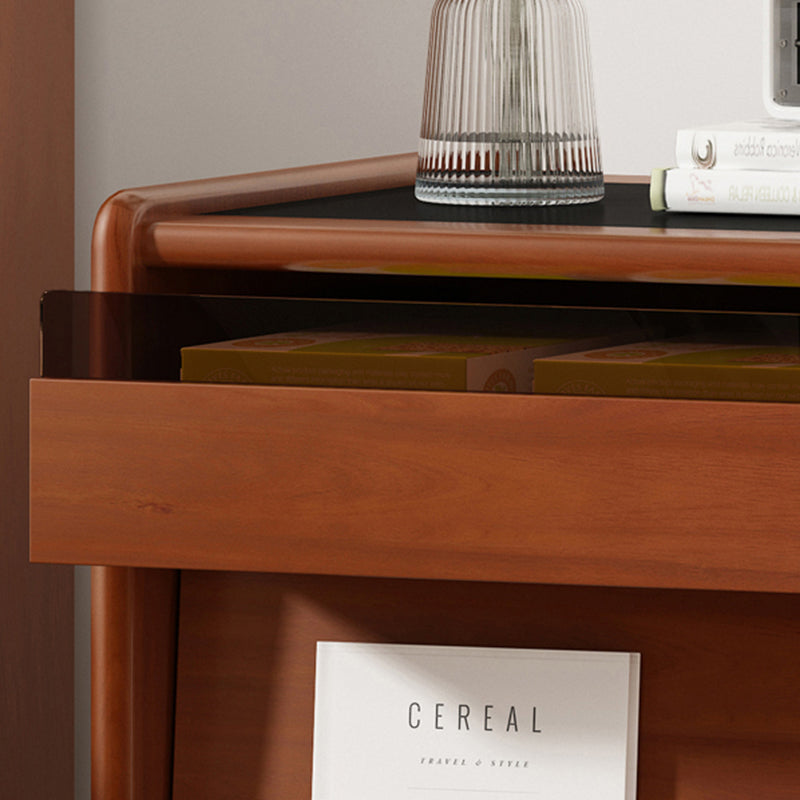 Vintage Wood 2-Drawer Nightstand