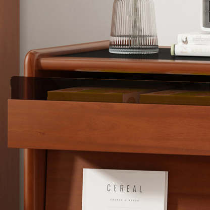Vintage Wood 2-Drawer Nightstand