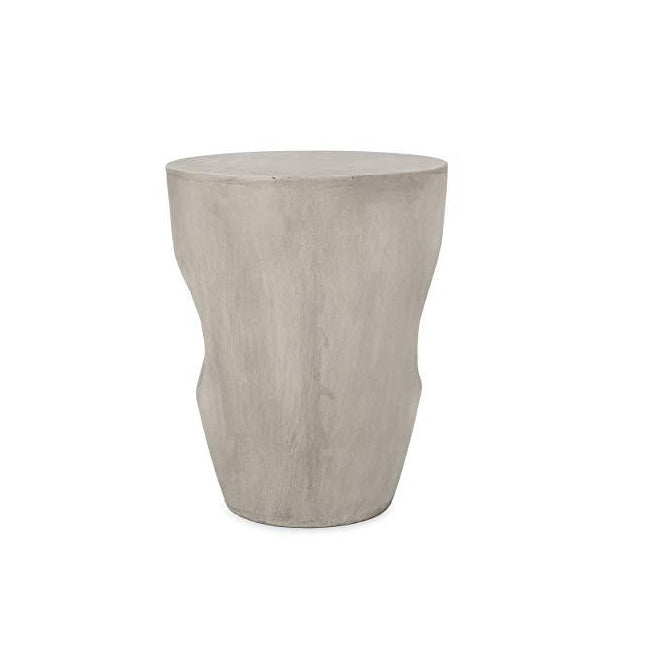 Contemporary Magnesium Oxide Round Tree-Hollow Side Table