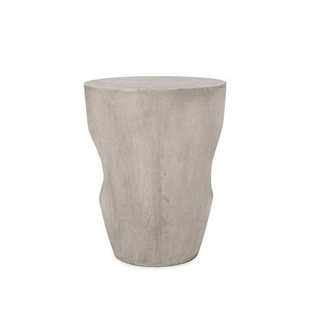 Contemporary Magnesium Oxide Round Tree-Hollow Side Table