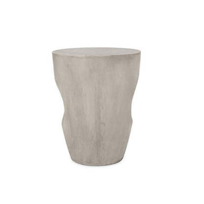 Contemporary Magnesium Oxide Round Tree-Hollow Side Table