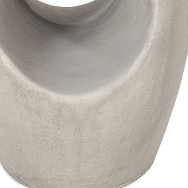Contemporary Magnesium Oxide Round Tree-Hollow Side Table