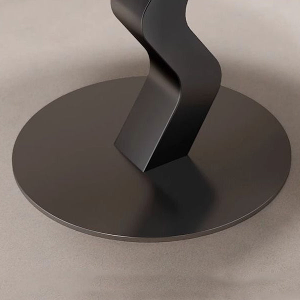 Minimalist Iron Stone Wave Base Side Table