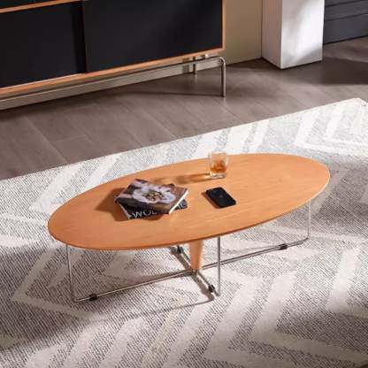 Mid-Century Wood Side Table — Cherry Wood Color