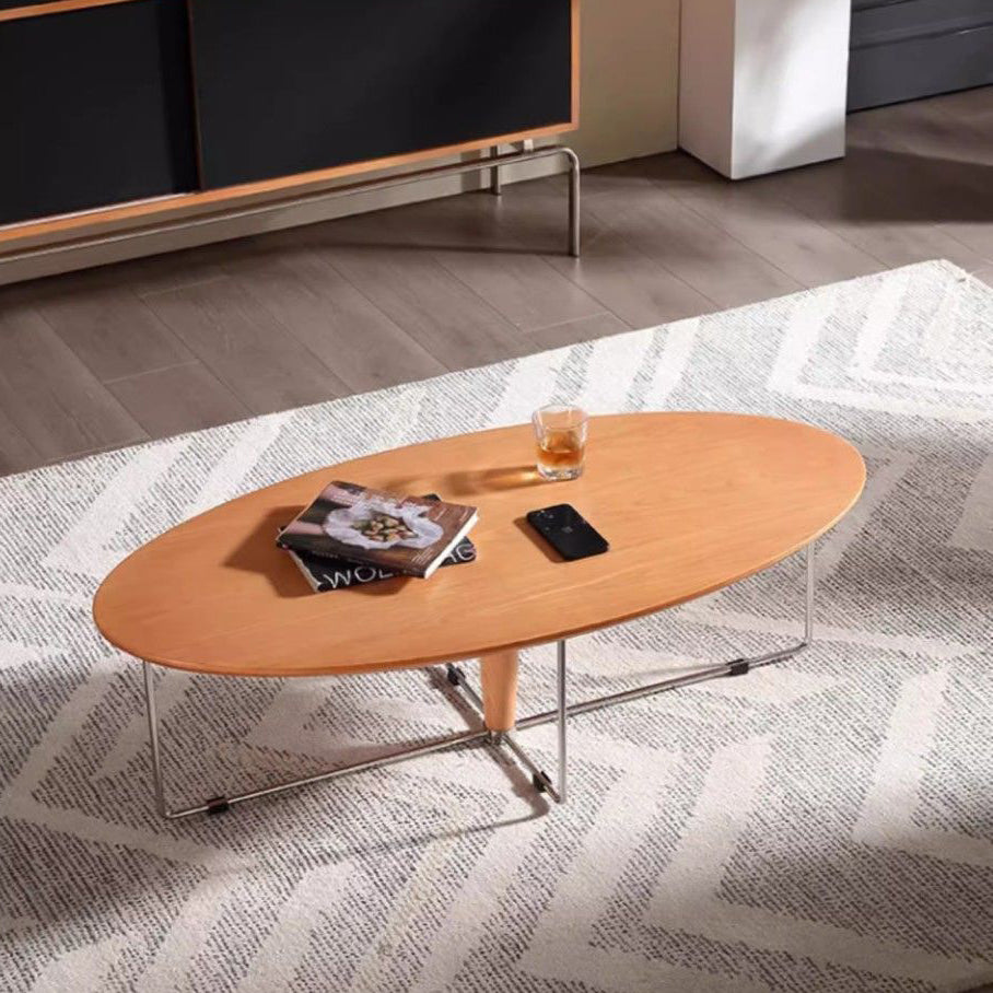 Mid-Century Wood Side Table — Black