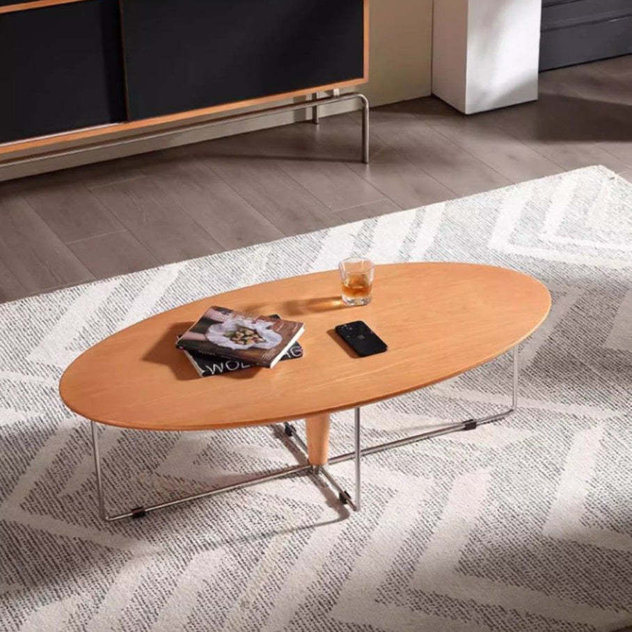 Mid-Century Wood Side Table — Black