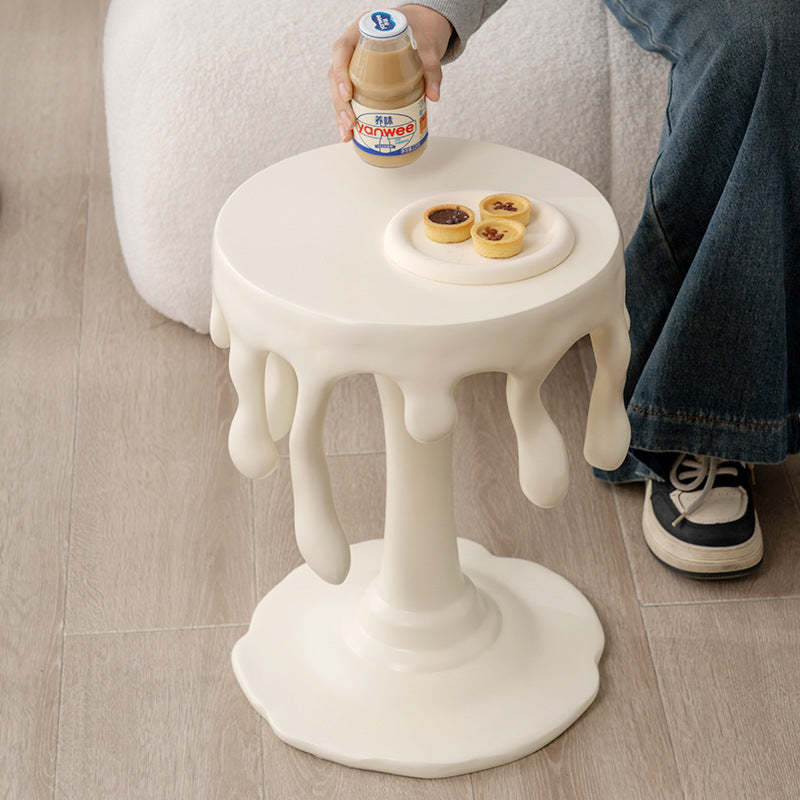 Blue resin round waterdrop coffee tables - nordic