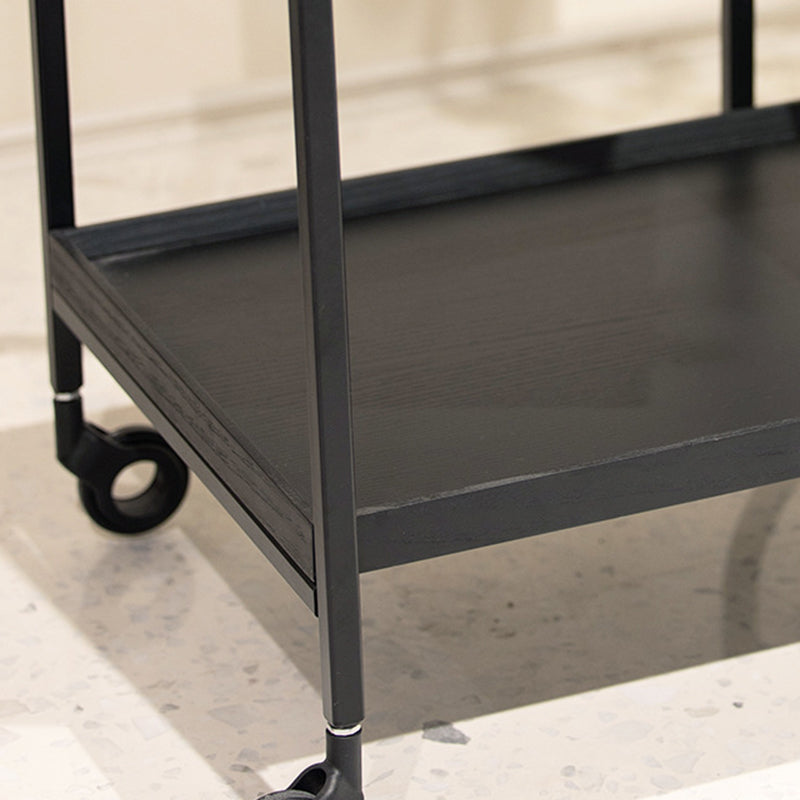 Minimalist Metal 2-Tier Movable Storage Cart