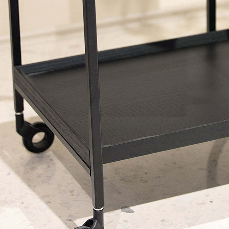 Minimalist Metal 2-Tier Movable Storage Cart