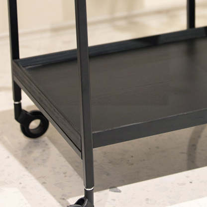 Minimalist Metal 2-Tier Movable Storage Cart