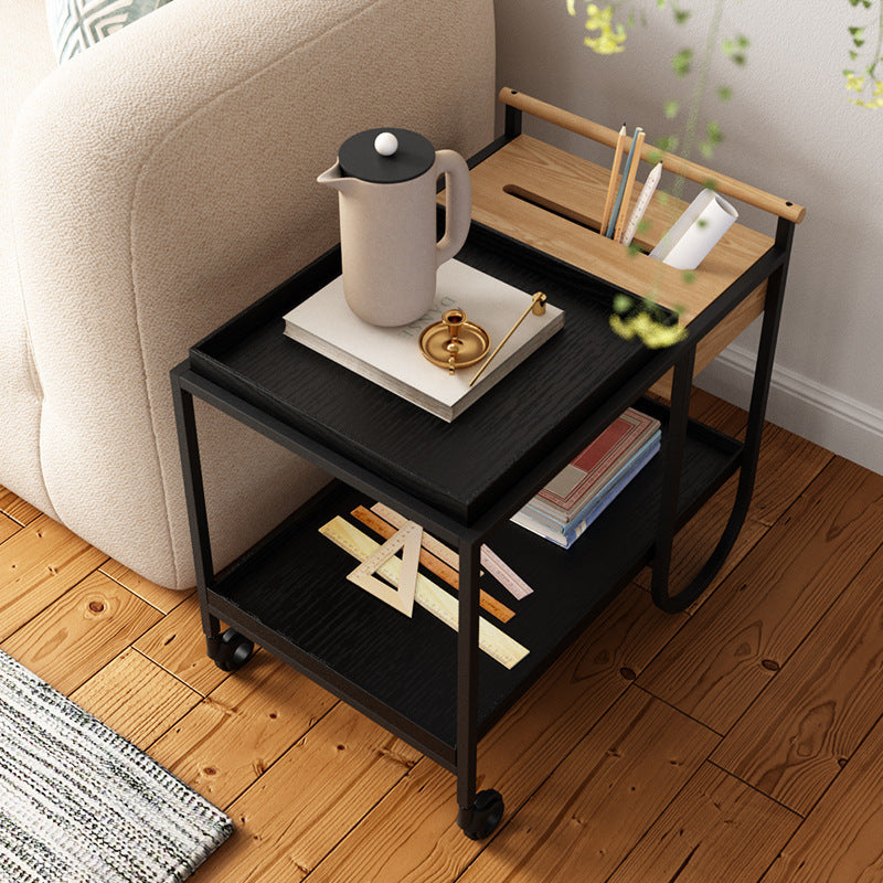 Minimalist Metal 2-Tier Movable Storage Cart