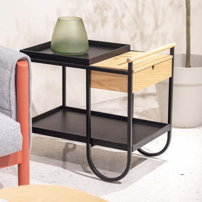Minimalist Metal 2-Tier Movable Storage Cart