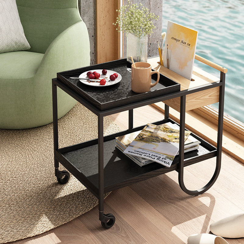 Minimalist Metal 2-Tier Movable Storage Cart